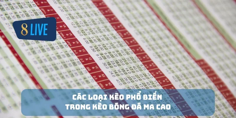 Các loại kèo phổ biến trong kèo bóng đá ma cao